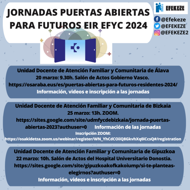 2024. JORNADAS PUERTAS ABIERTAS PARA FUTUROS eir EFyC