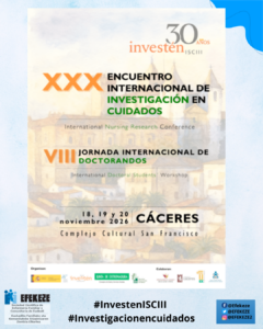 XXX Encuentro Internacional de Investigación en Cuidados de Investen-isciii: Cáceres, 18-20 de noviembre de 2026 @ Complejo Cultural San Francisco