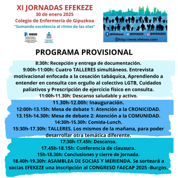 CARTEL-Programa-provisional- XI JORNADA EFEKEZE 2025