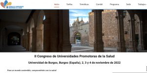 II Congreso de Universidades Promotoras de la Salud: Para un mundo sostenible, comprométete con tu salud @ Universidad de Burgos (UBU)