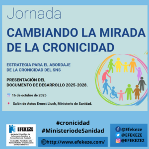 Jornada del Ministerio de Sanidad: Cambiando la Mirada de la Cronicidad, 16 de octubre de 2025, en Madrid y streaming @ Ministerio de Sanidad, sala Ernest Lluch